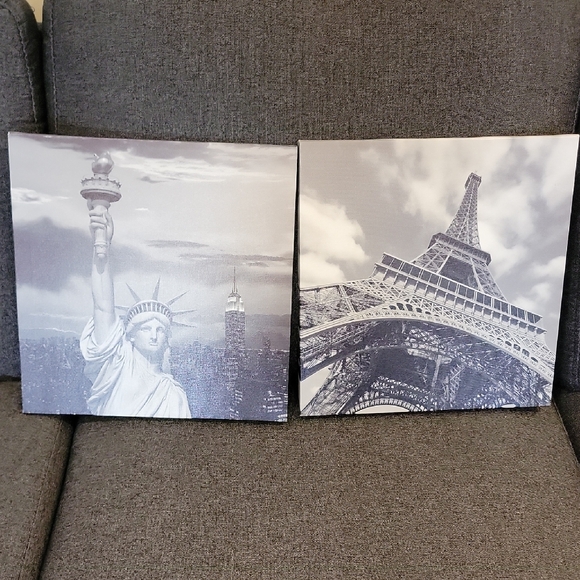 None Other - Gray and White Wall Art Set